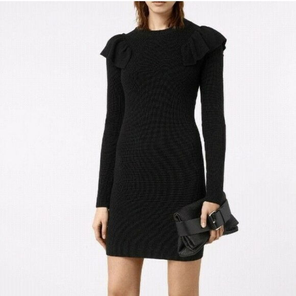 All Saints Merino Wool Knit Sweater Dress Size Small - Picture 1 of 6
